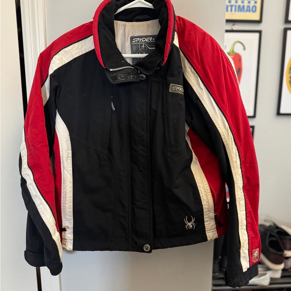 Spyder Black and Red Women's Ski Jacket
